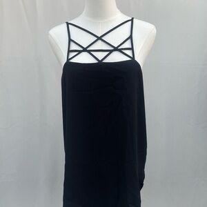 Express Women’s Barcelona Cage Front Cami, size‎ M, black, EUC